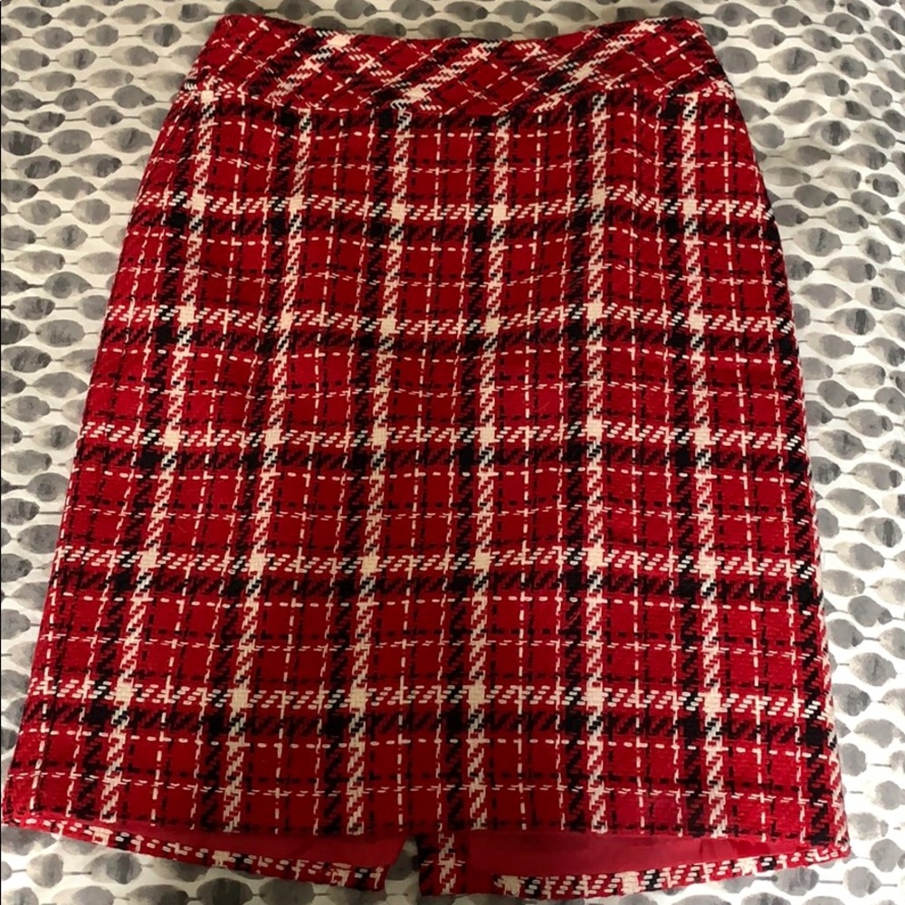 Plaid pencil skirt